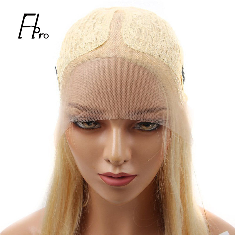 Glueless 613# Blonde Straight 13x6x1 T Part Lace Wigs Pre Plucked With Baby Hair